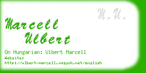 marcell ulbert business card